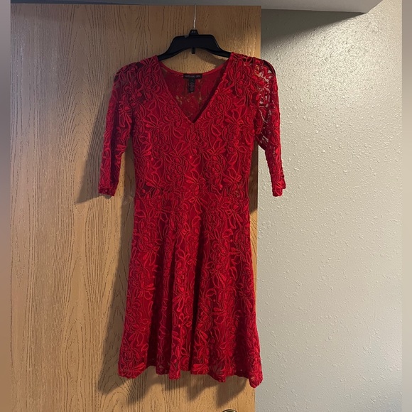 Red Lace Dress for Homecoming/Christmas/Valentines/Date etc Size S - Picture 14 of 14